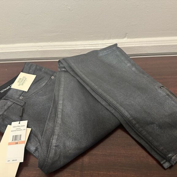 Calvin Klein ultimate skinny with an iridescent glow jeans size 28, NWT - Picture 7 of 11